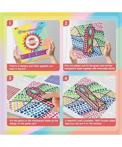 Sungemmers Suncatcher Window Art Crafts for Girls Ages 8-12 Ice Cream Diamond Painting Art Craft Kits for Kids Age 6-12 Sunca...