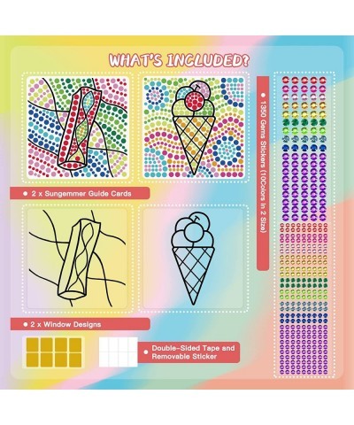 Sungemmers Suncatcher Window Art Crafts for Girls Ages 8-12 Ice Cream Diamond Painting Art Craft Kits for Kids Age 6-12 Sunca...