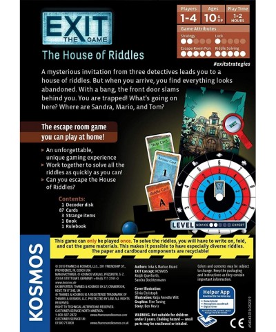 Exit: The House of Riddles | A Kosmos Game from | Family-Friendly Card-Based At-Home Escape Room Experience for 1 To 4 Player...