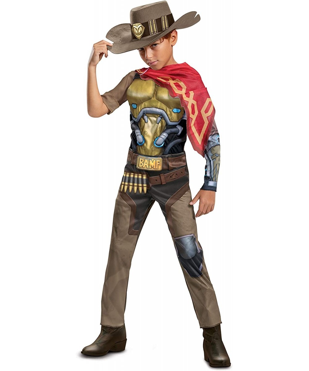 Overwatch McCree Costume Video Game Inspired Character Outfit for Kids Muscle Padded Jumpsuit $30.19 Kids' Costumes