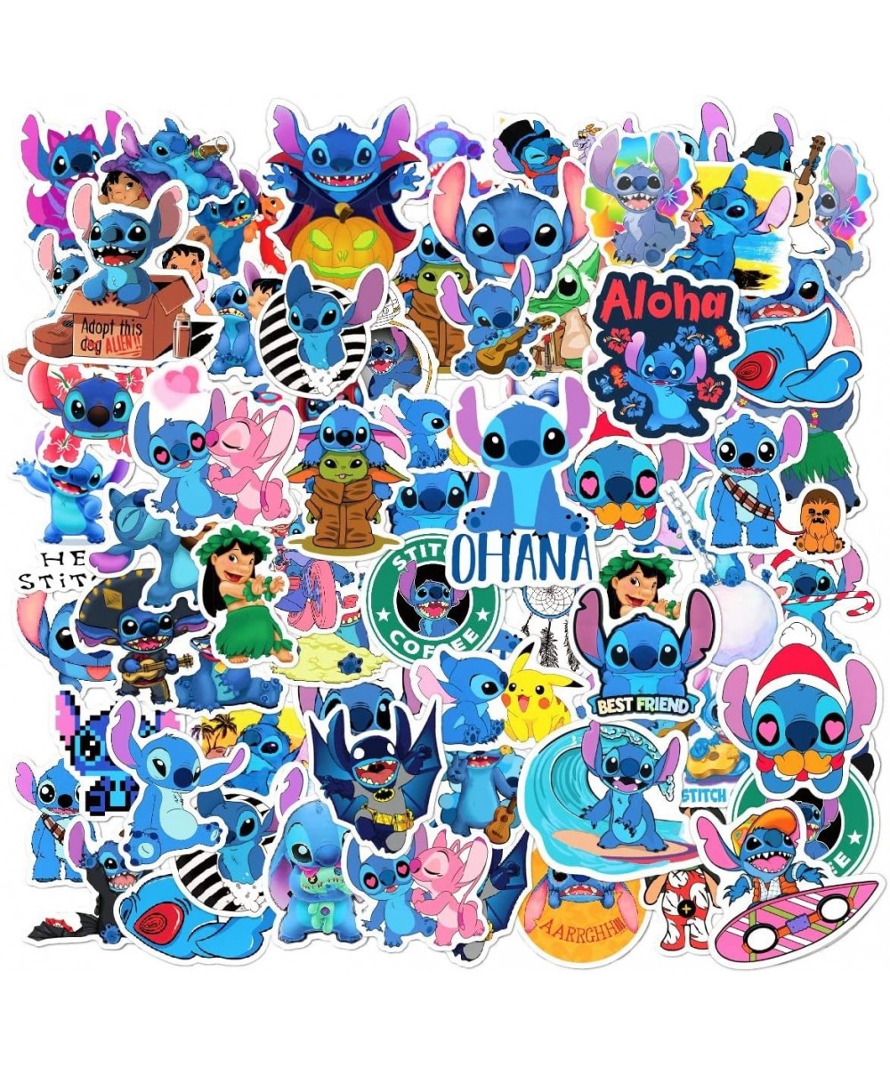 Stitch Caroon Stickers(60pcs) Waterproof Vinyl for Waterbottle Laptop Luggage Car Motorcycle Bicycle Fridge DIY Styling Vinyl...