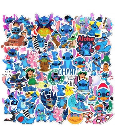 Stitch Caroon Stickers(60pcs) Waterproof Vinyl for Waterbottle Laptop Luggage Car Motorcycle Bicycle Fridge DIY Styling Vinyl...