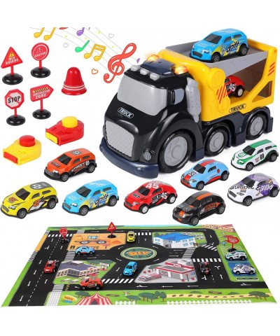 Christmas Gifts Truck Toy for Kids 3-5 Carrier Car Toys for 4 5 6 7 Years Old Boys Vehicles Playset with Play Mat Birthday Gi...