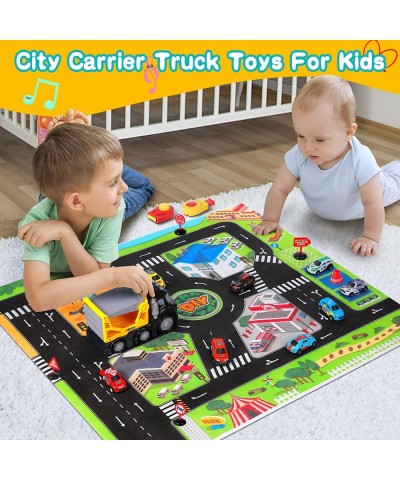 Christmas Gifts Truck Toy for Kids 3-5 Carrier Car Toys for 4 5 6 7 Years Old Boys Vehicles Playset with Play Mat Birthday Gi...