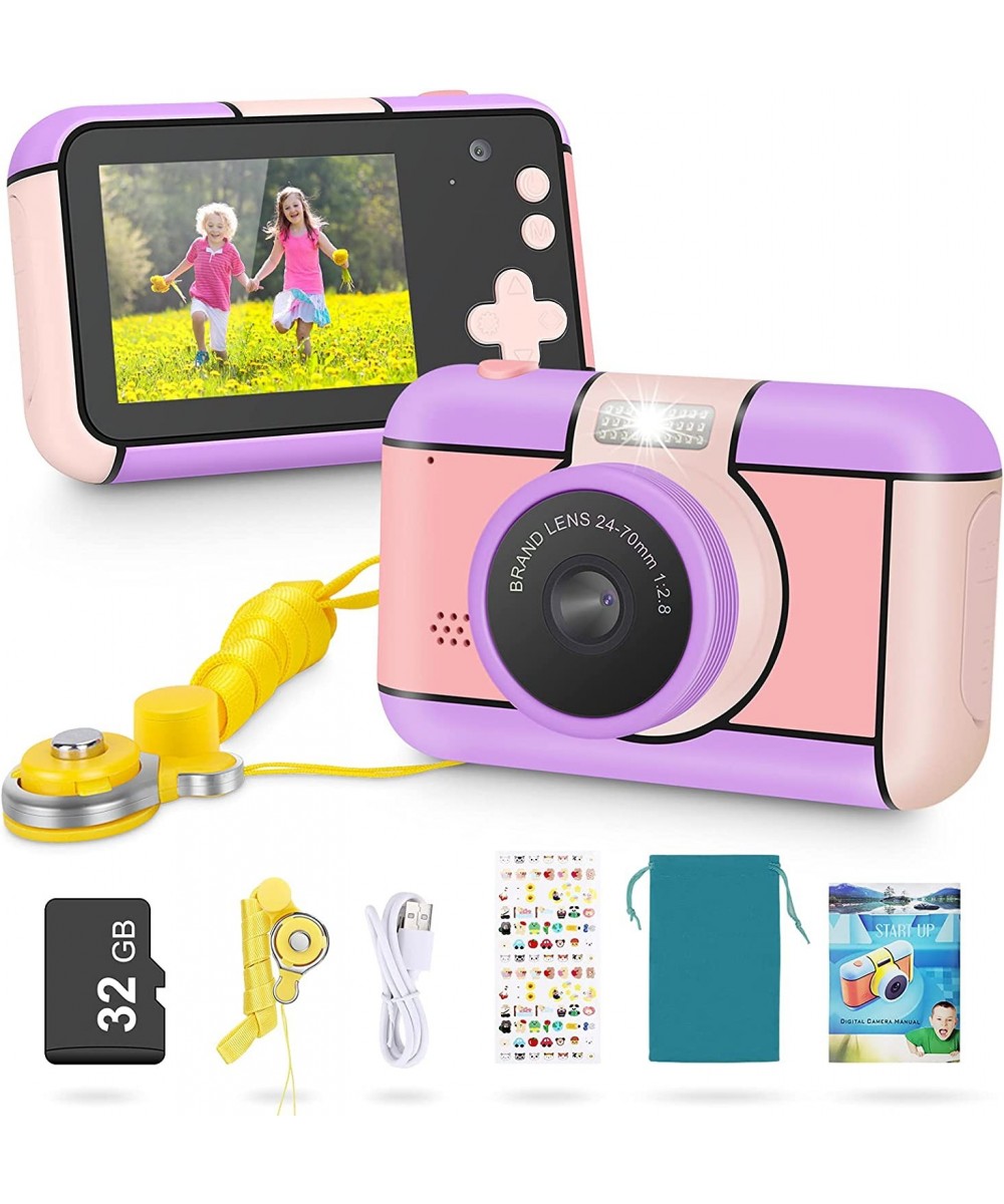 Kids Digital Camera Children Selfie Rechargeable Video Camcorder 1080P 24MP Dual Lens 2.4 Inch HD Best Gifts Toys for Age 4-1...