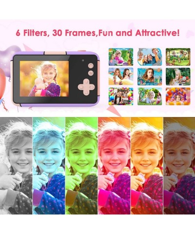 Kids Digital Camera Children Selfie Rechargeable Video Camcorder 1080P 24MP Dual Lens 2.4 Inch HD Best Gifts Toys for Age 4-1...