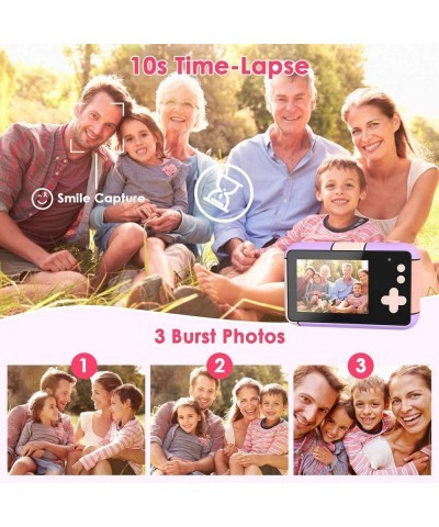 Kids Digital Camera Children Selfie Rechargeable Video Camcorder 1080P 24MP Dual Lens 2.4 Inch HD Best Gifts Toys for Age 4-1...