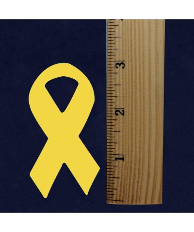 Yellow Ribbon Shaped Stickers for Spina Bifida Bladder Cancer Sarcoma and Missing Children Awareness – Perfect for Events Sup...