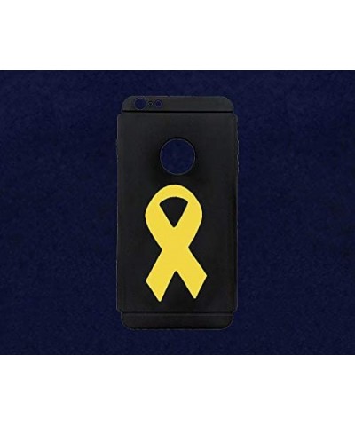 Yellow Ribbon Shaped Stickers for Spina Bifida Bladder Cancer Sarcoma and Missing Children Awareness – Perfect for Events Sup...