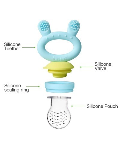 Baby Fruit Food Feeder Pacifier | Milk Frozen Set | Silicone Feeder and Teether for Infant Safely Self Feeding BPA Free Teeth...