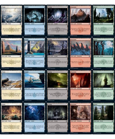 Magic: the Gathering - Adventures in The Forgotten Realms Basic Land Set (1 Each of 20) $13.07 Trading Cards & Accessories