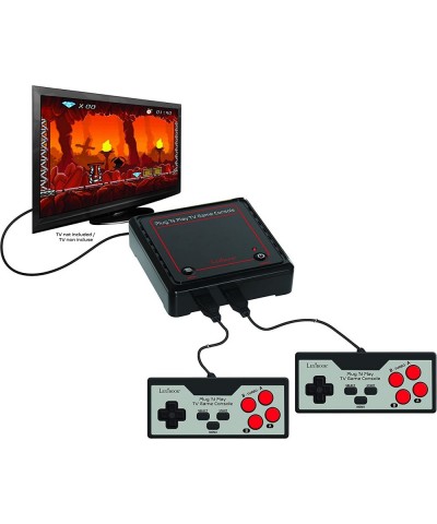 Retro game console 2 controllers 300 games 1 AC/DC adapter black/red JG7800 $73.34 Plug & Play Video Games