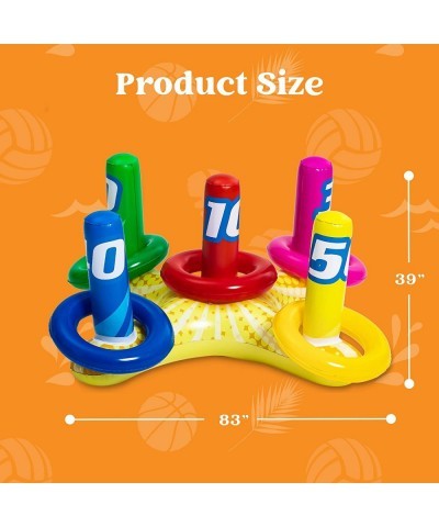 Pool Toys Games Set Inflatable Pool Basketball Hoop Pool Toss Game Ring Toss Toy Basketball Float Hoop Pool Games for Kids $3...