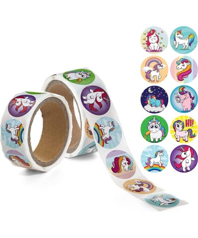 Unicorn Stationery Roll Stickers – 600 Count 10 Creative Assorted Designs – 1.5 Inch Round Labels – Ideal As Birthday Party F...