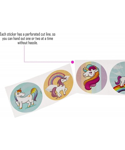 Unicorn Stationery Roll Stickers – 600 Count 10 Creative Assorted Designs – 1.5 Inch Round Labels – Ideal As Birthday Party F...