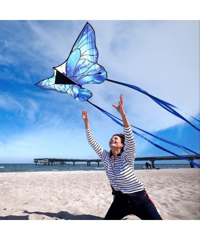 Butterfly Kite for Kids & Adults Easy to Fly 55" x 28" Large Single Line Kite for The Beach Easy Flying Kite Comes with 300 F...