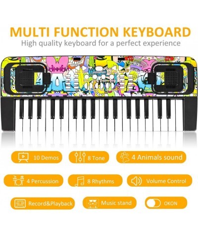 Piano Keyboard for Kids Piano for Kids Music Keyboards 37 Keys Electronic Pianos with Music Book Bracket Musical Toys for Beg...