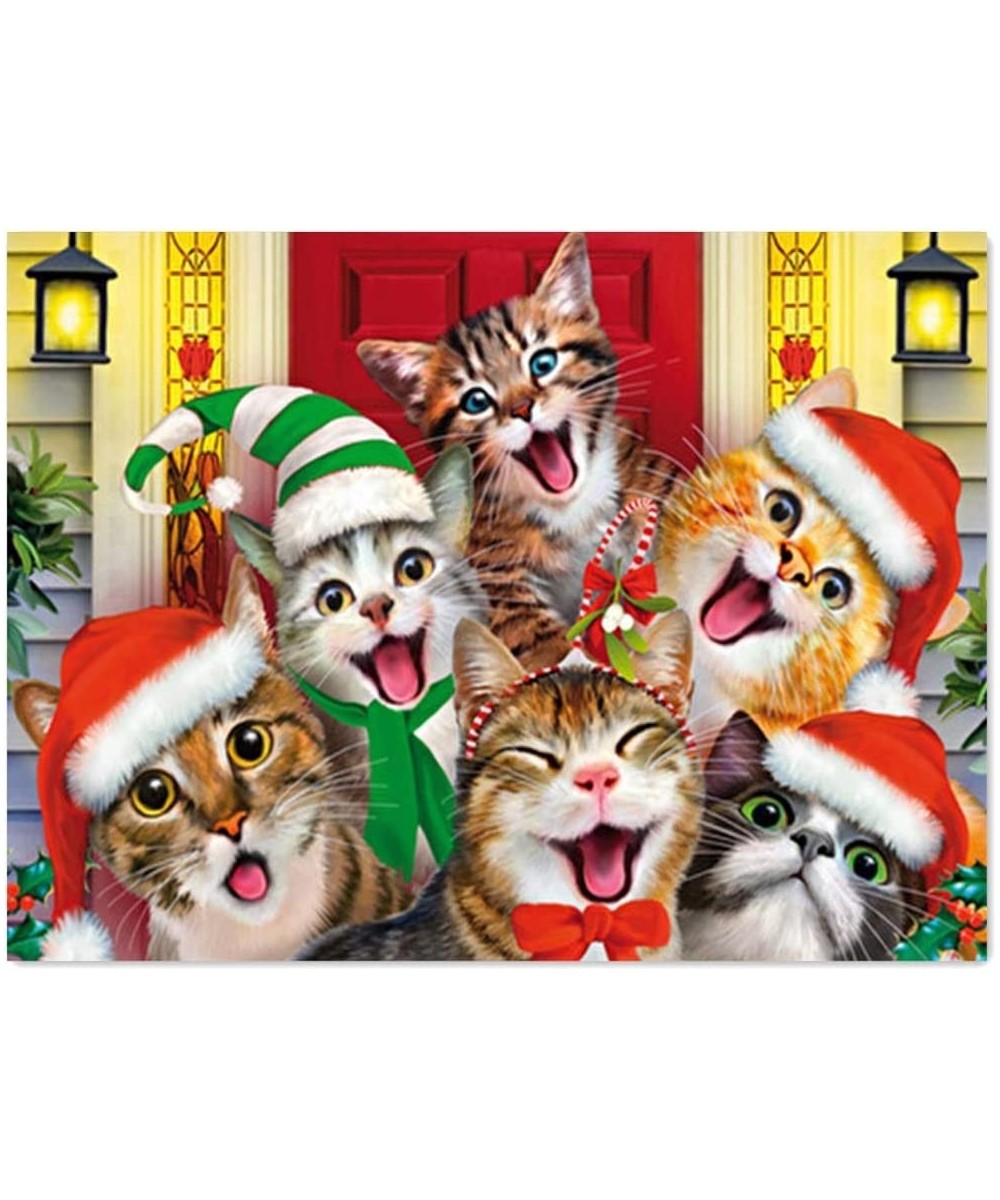 Full Drill 5d Diamond Painting Kits Cross Stitch Craft Kit New DIY Kits for Kids Adults Paint by Number Kits (Christmas Cat 3...