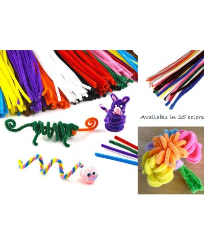 Durable Chenille Tinsel Stems 100pc 6mm x 12" DIY Craft Projects Pipe Cleaners Easy to Bend to Create Shapes Objects Great fo...