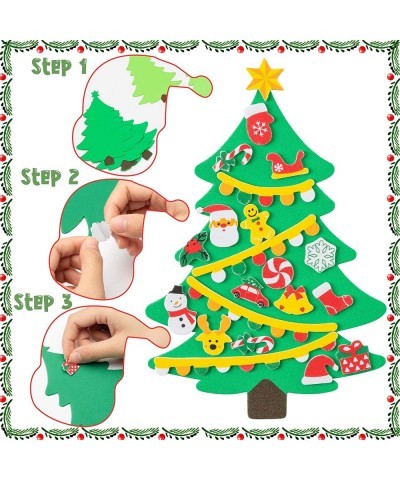 276Pcs DIY Christmas Tree Foam Craft Kits Self-Adhesive Stickers Xmas Make a Face Sticker Handmade Artwork Project Making Fun...