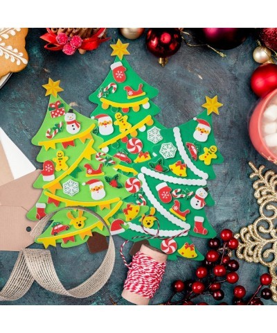 276Pcs DIY Christmas Tree Foam Craft Kits Self-Adhesive Stickers Xmas Make a Face Sticker Handmade Artwork Project Making Fun...