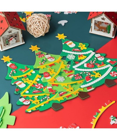 276Pcs DIY Christmas Tree Foam Craft Kits Self-Adhesive Stickers Xmas Make a Face Sticker Handmade Artwork Project Making Fun...