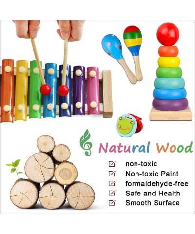 Toddler Musical Instruments Set Wooden Percussion Instruments Toy for Kids Baby Preschool Educational Musical Toys for Boys a...