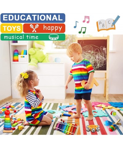 Toddler Musical Instruments Set Wooden Percussion Instruments Toy for Kids Baby Preschool Educational Musical Toys for Boys a...