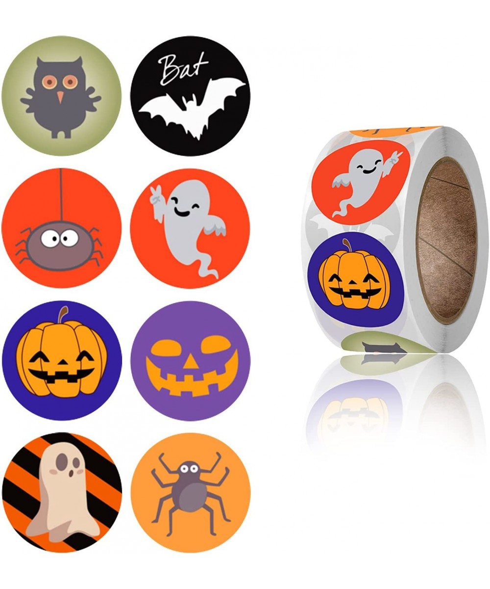 Halloween Sticker Roll 500 Pcs Halloween Round Stickers 8 Assorted Halloween Sticker for Kids Trick or Treat(1 Inch) $15.90 K...