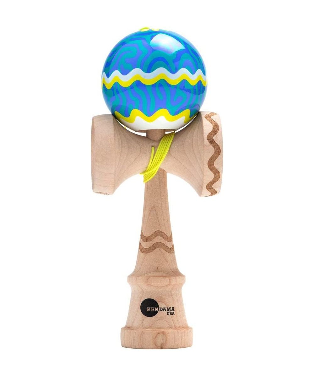 Kaizen Coral Kendamas - Super Sticky Paint - Challenging Skill Toy (Blue) $58.63 Yo-Yos