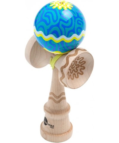 Kaizen Coral Kendamas - Super Sticky Paint - Challenging Skill Toy (Blue) $58.63 Yo-Yos