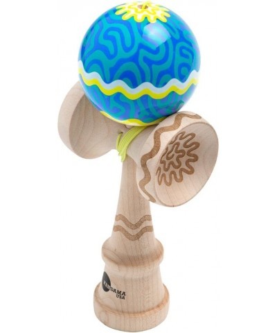 Kaizen Coral Kendamas - Super Sticky Paint - Challenging Skill Toy (Blue) $58.63 Yo-Yos