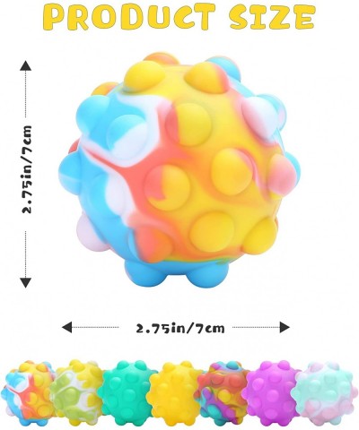 Push Pop Fidget Toy Pop Ball Fidget Toys 3D Food Grade Silicone Stress Sensory Toys Balls Stress Relief Finger Press for Kids...