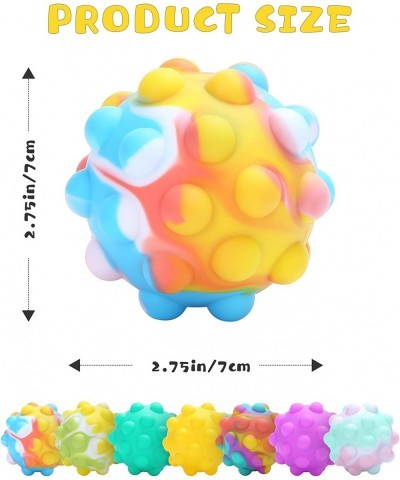 Push Pop Fidget Toy Pop Ball Fidget Toys 3D Food Grade Silicone Stress Sensory Toys Balls Stress Relief Finger Press for Kids...