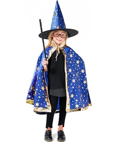 Unisex Kids Wizard Party Costume Cloak Fancy Dress Witch Cape With Wand Hat for Boys Girls Toddlers $20.58 Kids' Costumes