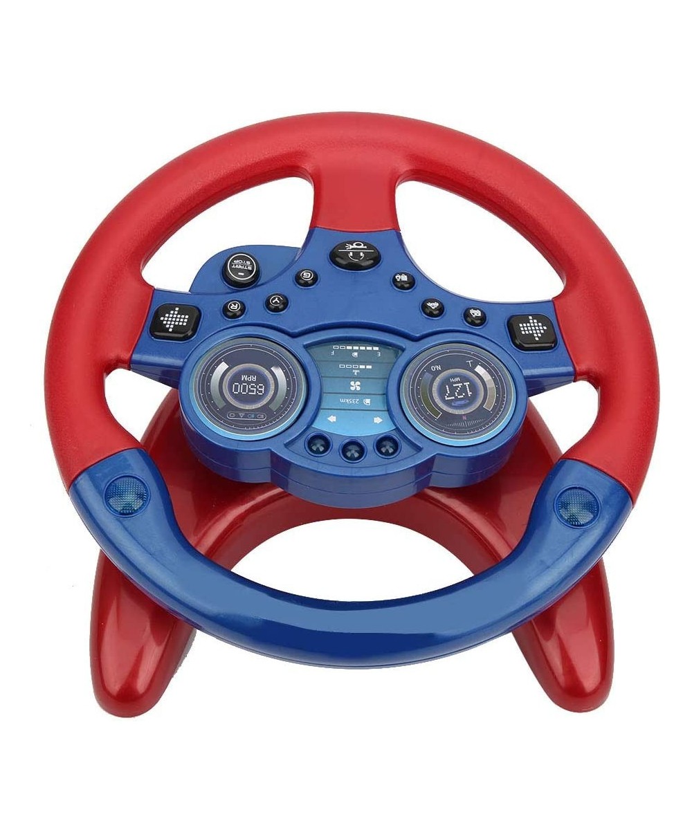 Steering Wheel Toy with Lights Music Cars Simulated Driving for Toddlers Portabl Pretend Play Toy Adsorption Driving Wheel fo...