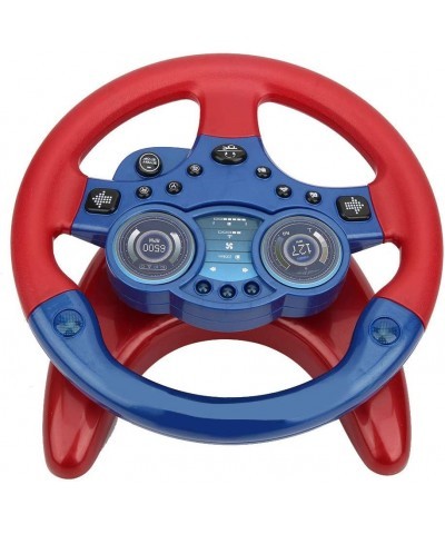 Steering Wheel Toy with Lights Music Cars Simulated Driving for Toddlers Portabl Pretend Play Toy Adsorption Driving Wheel fo...