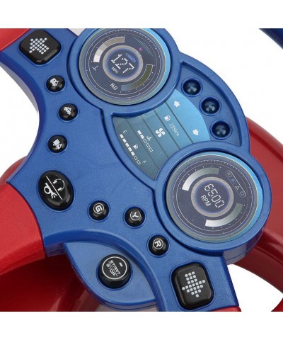 Steering Wheel Toy with Lights Music Cars Simulated Driving for Toddlers Portabl Pretend Play Toy Adsorption Driving Wheel fo...