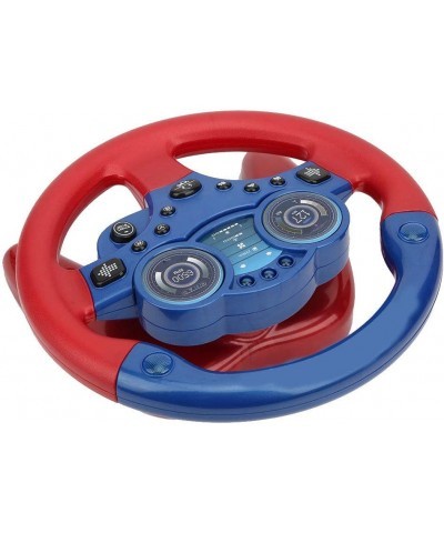 Steering Wheel Toy with Lights Music Cars Simulated Driving for Toddlers Portabl Pretend Play Toy Adsorption Driving Wheel fo...