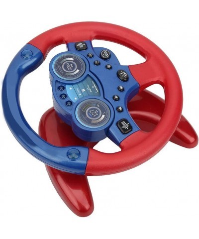 Steering Wheel Toy with Lights Music Cars Simulated Driving for Toddlers Portabl Pretend Play Toy Adsorption Driving Wheel fo...