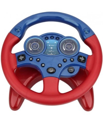 Steering Wheel Toy with Lights Music Cars Simulated Driving for Toddlers Portabl Pretend Play Toy Adsorption Driving Wheel fo...