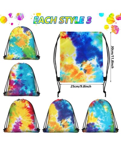 15 pcs Tie Dye Drawstring Bags Camouflage Rainbow Bags for Kids Fabric Drawstring Bag Colorful Retro Treat Backpack $33.82 Ki...