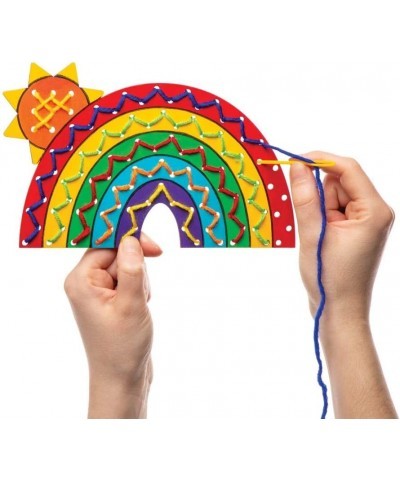 Wooden Rainbow Threading Kit (Pack of 4) AW420 For Kids to Decorate and Assemble to Create $16.32 Craft Kits