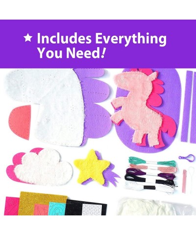 My First Unicorn Kids Sewing kit Beginner Arts & Crafts Make 5 Cute Projects with Plush Stuffed Animal Pillow Mobile Keyring ...