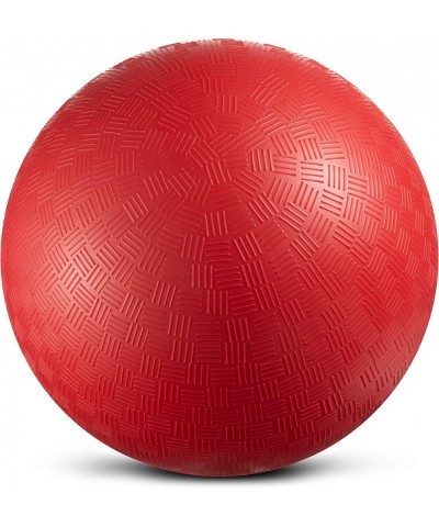 Playground Balls Bulk - 9 Inch (Pack of 4) Red Rubber Bouncy Inflatable Balls with Air Pump for Kids & Adults Indoor & Outdoo...