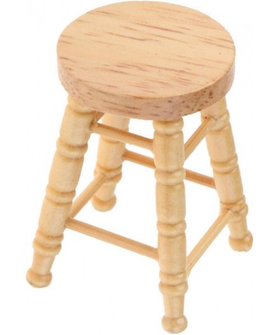 4-Piece 1:12 Wooden Bar Stool Dollhouse Miniature Furniture Accessories $19.04 Dollhouse Accessories