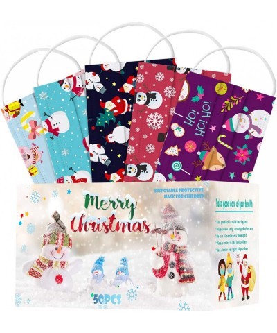 50PC Christmas Disposable Face Masks for Boys Girls Kids with Cute Cartoon Printed Holiday Mask Full Face Protection $27.10 K...