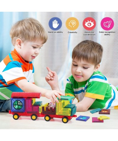 Magnetic Tiles 73 PCS Stacking Building Blocks for Kids Toys Montessori Toys for Children STEM Preschool Educational Learning...