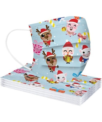 50PC Christmas Disposable Face Masks for Boys Girls Kids with Cute Cartoon Printed Holiday Mask Full Face Protection $27.10 K...