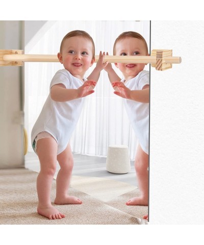 Montessori Wooden Pull Up Bar for Infants 24 Inch Adjustable Infant Pull Up Bar Help Babies Exercise Balance and Coordination...